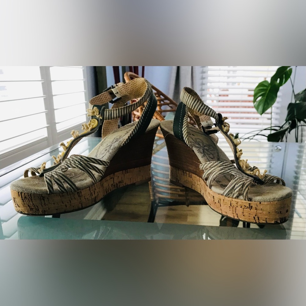 Kenzie Yellow and Green Sandals with Floral Embellishments